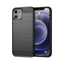 Funda para Apple iPhone 12 / iPhone 12 Pro Carcasa Silicona Fibra de Carbono Elástica Antigolpes