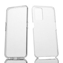 Funda 360 Grados para Oppo A16/A16S/A54/A55 Carcasa Doble Cara Completa Transparente Delantera y Trasera