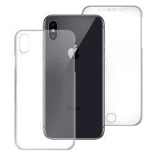 Funda 360 Grados para Iphone X / iPhone XS Carcasa Doble Cara Completa Transparente Delantera y Trasera