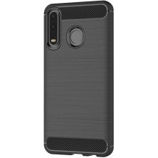 Funda para Huawei P30 Lite Carcasa Silicona Fibra de Carbono Elástica Antigolpes