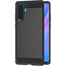 Funda para Huawei P30 Pro Carcasa Silicona Fibra de Carbono Elástica Antigolpes