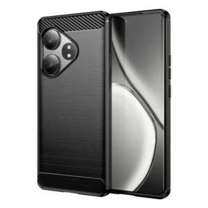Funda para móvil Realme GT 6 / Realme GT 6T Carcasa Silicona Fibra de Carbono Elástica Antigolpes