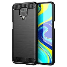 Funda para Xiaomi Redmi Note 9 Pro / 9s Carcasa Silicona Fibra de Carbono Elástica Antigolpes